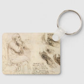 Leonardo da Vinci's Oude Man en Waterschets Sleutelhanger (Voorkant)
