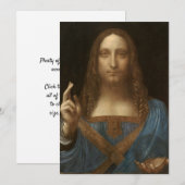 Leonardo da Vinci's Salvator Mundi (Jezus Christus Kaart (Voorkant / Achterkant)