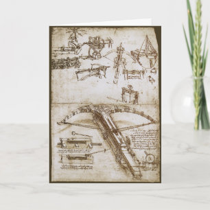 Leonardo da Vinci's schets van het reusachtig krui Kaart