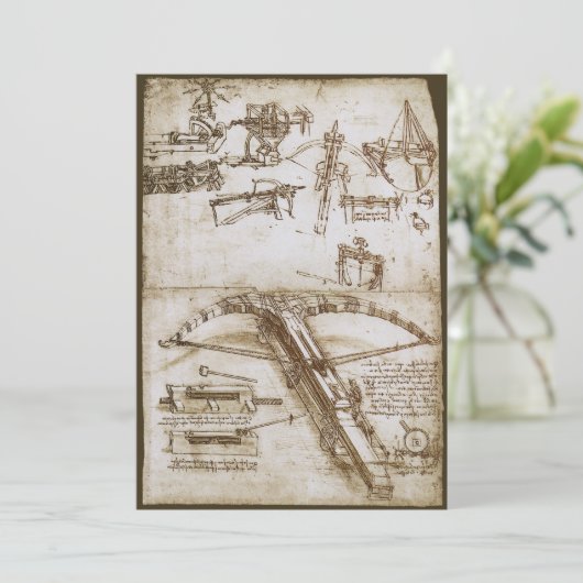 Leonardo da Vinci's schets van het reusarmbruswape Kaart (Staand voorkant)
