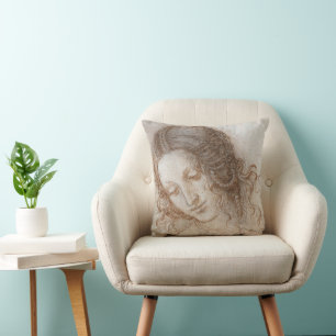 Leonardo da Vinci's Studie van de kop van Leda Kussen