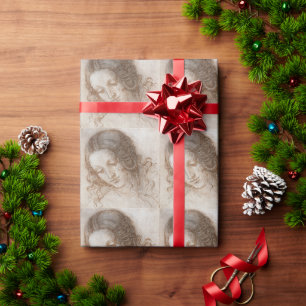 Leonardo da Vinci's Studie van het hoofd van Leda Cadeaupapier