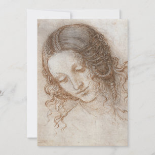 Leonardo da Vinci's studie van het hoofd van Leda Kaart