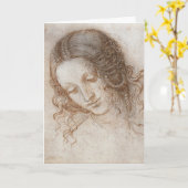 Leonardo da Vinci's studie van het hoofd van Leda Kaart (Gele Bloem)