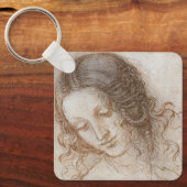 Leonardo da Vinci's studie van het hoofd van Leda Sleutelhanger (Voorkant)