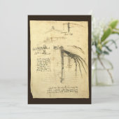 Leonardo da Vinci's vleugel op vliegmachineschets (Staand voorkant)