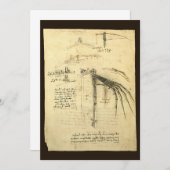 Leonardo da Vinci's vleugel op vliegmachineschets (Voorkant / Achterkant)