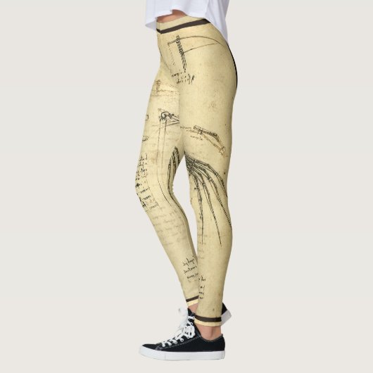 Leonardo da Vinci's vleugel op vliegmachineschets Leggings (Links)