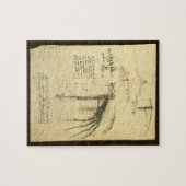 Leonardo da Vinci's vleugel op vliegmachineschets Legpuzzel (Horizontaal)
