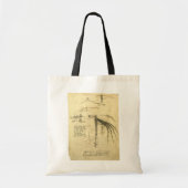 Leonardo da Vinci's vleugel op vliegmachineschets Tote Bag (Voorkant)