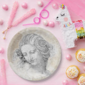 Leonardo DaVinci Sketch Leda Parchment Elegant Art Papieren Bordje (Feest)