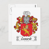 Leonardo Family Crest Briefkaart (Voorkant / Achterkant)