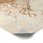 Leonardo Head of Woman Drawing Poster (Hoek)