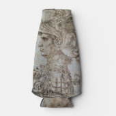 Leonardo’s Helmeted Warrior Flesjeskoeler (Voorkant)