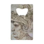 Leonardo’s Helmeted Warrior  Kredietkaart Flessenopener (Voorkant)