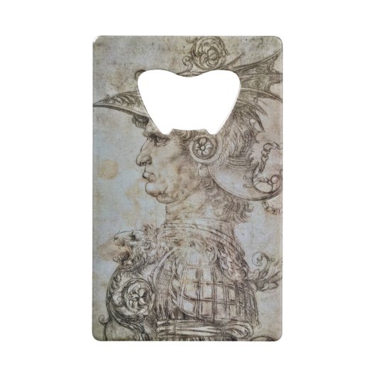 Leonardo’s Helmeted Warrior  Kredietkaart Flessenopener (Achterkant)