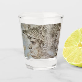 Leonardo’s Helmeted Warrior Shot Glass Glas