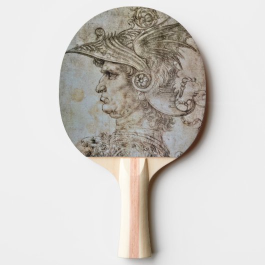 Leonardo’s helmvogel Ping Pong Paddle Tafeltennisbatje (Achterkant)