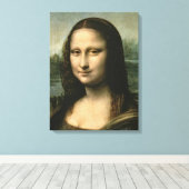 Leonardo Vinci | Mona Lisa, c.1503-6 Canvas Afdruk (Insitu (Houten vloer))