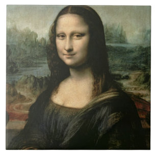 Leonardo Vinci   Mona Lisa, c.1503-6 Tegeltje