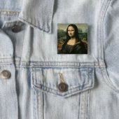 Leonardo Vinci | Mona Lisa, c.1503-6 Vierkante Button 5,1 Cm (In situ)