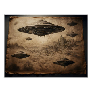 Leonardos Flugmaschinen: Das Geheimnis des UFOs Perfect Poster