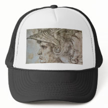 Leonardo's Helmed Warrior Trucker Hat