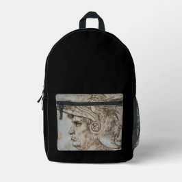 Leonardo's Helmeted Warrior  Bedrukte Rugzak