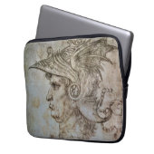 Leonardo's Helmeted Warrior Electronics Bag Laptop Sleeve (Voorkant Links)
