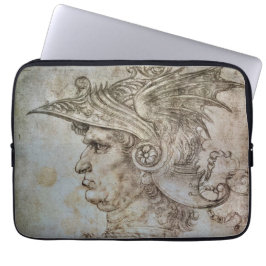 Leonardo's Helmeted Warrior Electronics Bag Laptop Sleeve