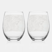 Leonardo's Helmeted Warrior Wijnglas Zonder Voet (Achterkant)