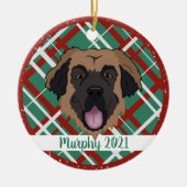 Leonberger Christmas Keramisch Ornament (Voorkant)