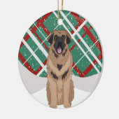Leonberger Christmas Keramisch Ornament (Links)