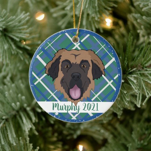 Leonberger Christmas Keramisch Ornament (Boom)
