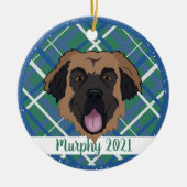 Leonberger Christmas Keramisch Ornament (Voorkant)