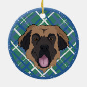 Leonberger Christmas Keramisch Ornament (Achterkant)