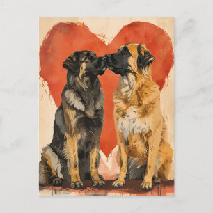 Leonberger dog Valentijnsdag Briefkaart