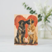 Leonberger dog Valentijnsdag Briefkaart (Staand voorkant)