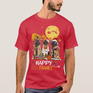 Leonberger Fijne Hallothanksmas Halloween Thanksgi T-shirt