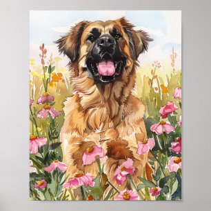 Leonberger Gentle Giant Dog Art Imprimer Poster