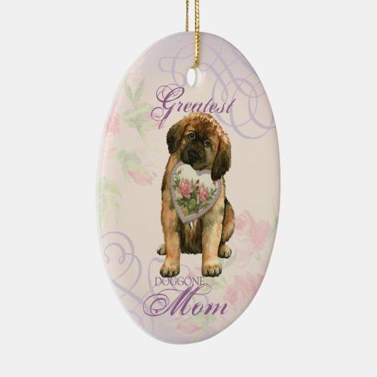 Leonberger Heart Ma Ceramic Ornament (Rechts)