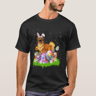 Leonberger Hond Pasen Eierjacht Konijn Oor Pasen Z T-shirt
