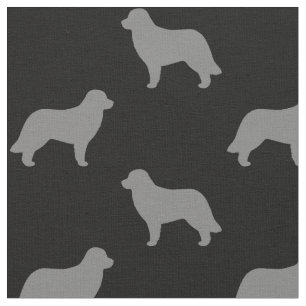 Leonberger Hondenras Silhouetten Patroon Stof