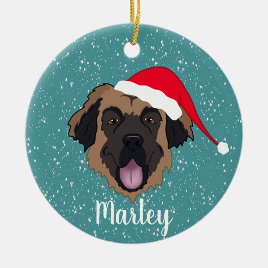  Leonberger  Keramisch Ornament (Voorkant)