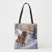 Leonberger liet het sneeuwen Kerstmis Draagtas (Voorkant)