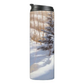 Leonberger liet het sneeuwen Kerstmis Thermosbeker (Geroteerd rechts)