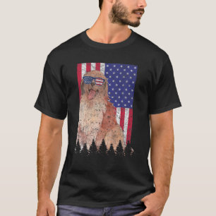 Leonberger Patriotic Dog USA Pride American Flag T-shirt