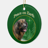 Leonberger Peace Keramisch Ornament (Links)