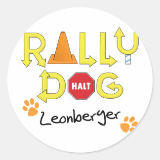 Leonberger Rally Dog Ronde Sticker