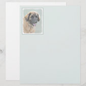 Leonberger schilderen - Kute Original Dog Art (Voorkant / Achterkant)